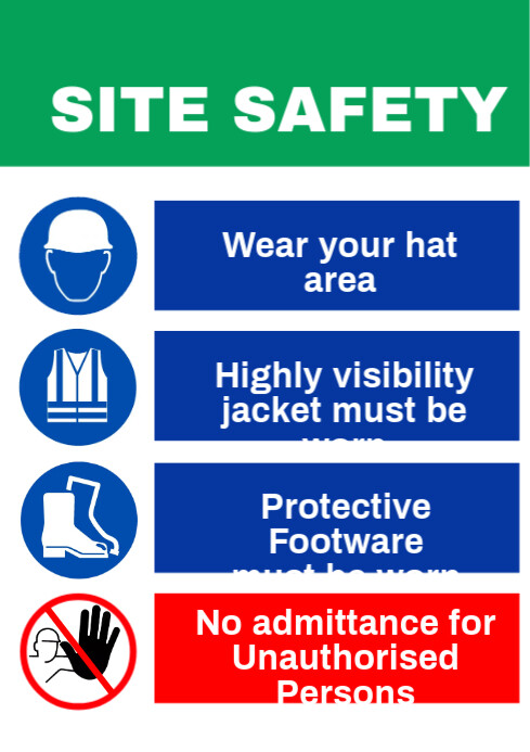 Safety Sign Template | PosterMyWall
