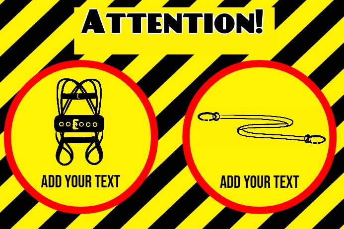 Download Templat Tanda Keselamatan Rompi Perlindungan Jatuh Dan Baris Postermywall