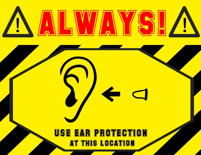 Copy of safety sign earplugs - template | PosterMyWall