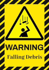 Safety Template/warning/falling debris A3