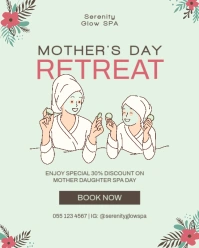 Sage Green Mother's Day Retreat Day Post Instagram Portrait template