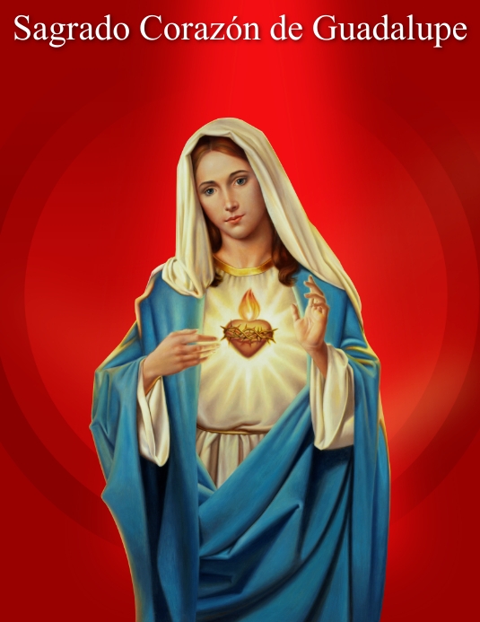 Sagrado Corazón de Guadalupe Flyer (US Letter) template