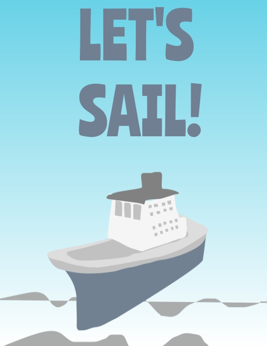 Sailing Seas Flyer (US Letter) template