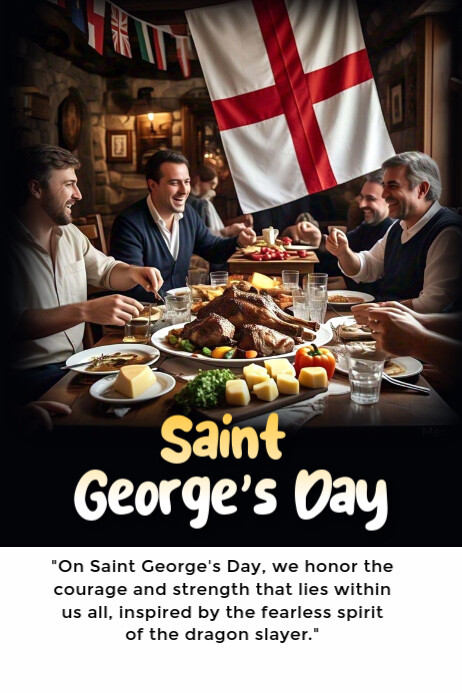 Saint George's Day Poster template