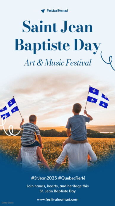Saint Jean Baptiste Day Instagram Story template
