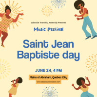 Saint Jean Baptiste Day Joyful Instagram Post template