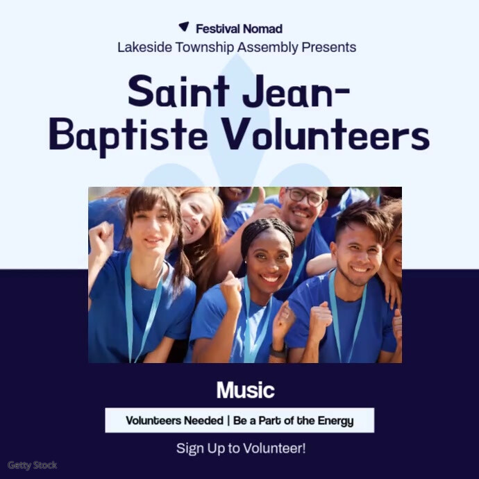 Saint Jean Baptiste Volunteers Instagram Post template