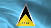 Saint Lucia waving flag Digitalanzeige (16:9) template