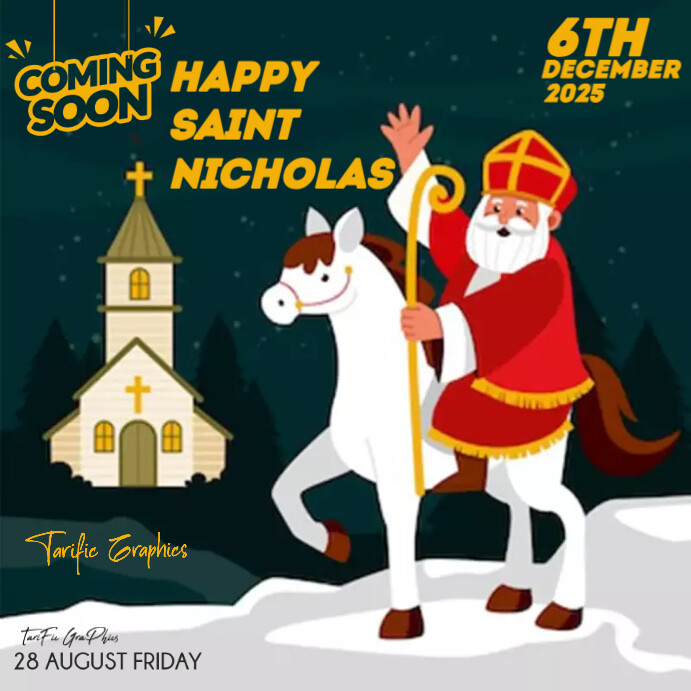 saint nicholas โพสต์บน Instagram template