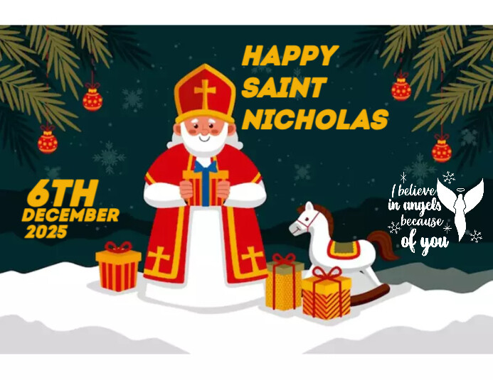 saint nicholas Volantino (US Letter) template