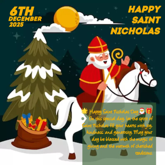 saint nicholas Instagram Plasing template