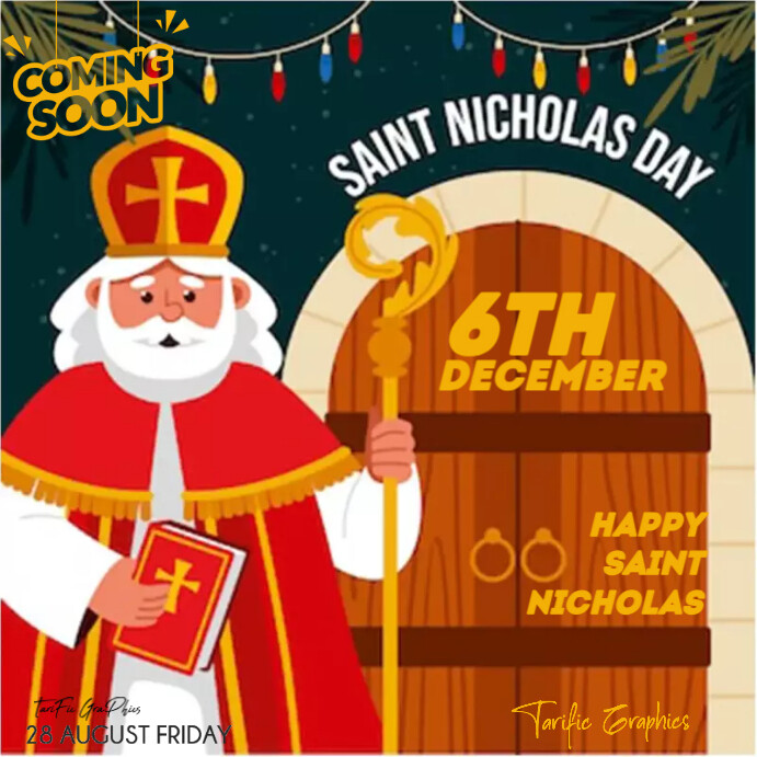 saint nicholas Post Instagram template