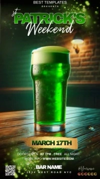 saint Patrick's day bar ad design template Instagram Story