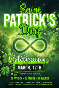 Saint Patrick's Day Celebration Banner 4' × 6' template