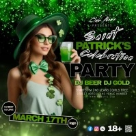 saint patrick's day cocktail party template Persegi (1:1)