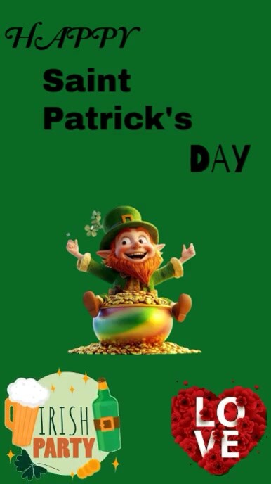 saint patrick's day Instagram Reel template