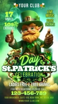 Saint Patrick's Day Digital Display (9:16) template