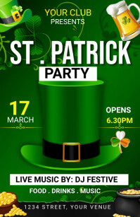 saint patrick's day party, saint patrick Tabloid template
