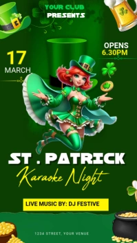 saint patrick's day party, saint patrick Instagram Story template