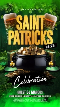 saint patrick's day party Instagram Story template