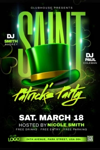 saint patrick's day party Poster template