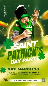 saint patrick's day party Instagram Reel template