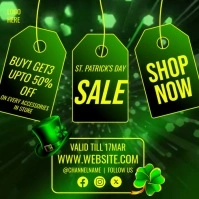 Saint Patrick's Day Sale Square (1:1) template