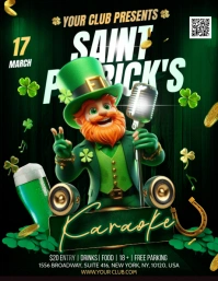 Saint Patrick's Karaoke Flyer (US Letter) template