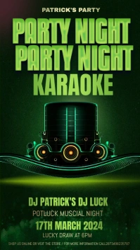 Saint patrick's karaoke night Instagram-Story template