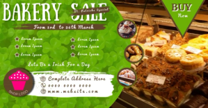 Yellow Bakery Sale Facebook Shared Image Template
