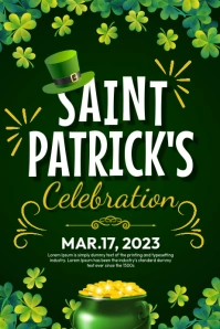 Saint Patrick's Celebration Poster template