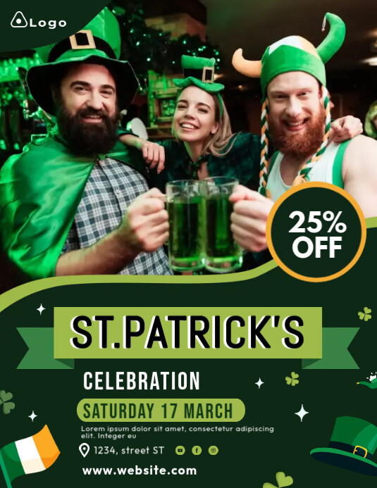 Saint Patrick's Day Celebration Flyer (US Letter) template