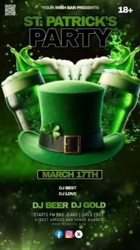 saint patrick's day CLUB BAR PARTY TEMPLATE Instagram Story