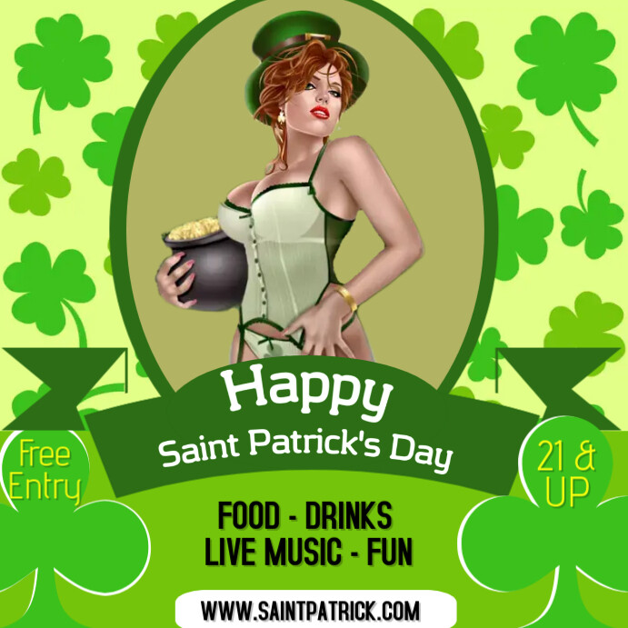 Saint Patrick's day Instagram Post template