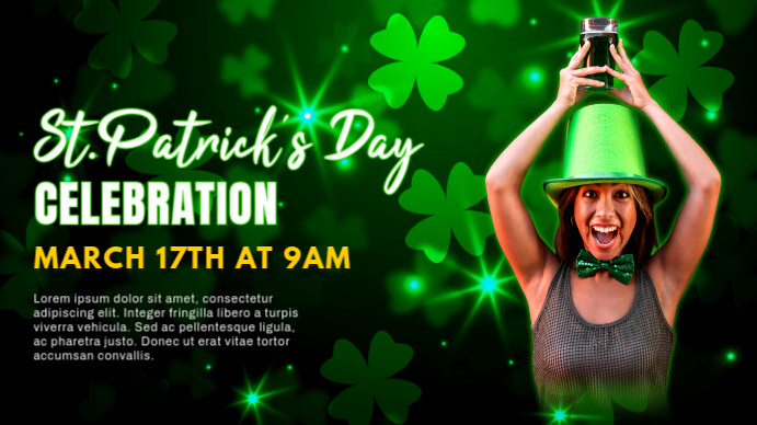 saint patrick's day Ekran reklamowy (16:9) template
