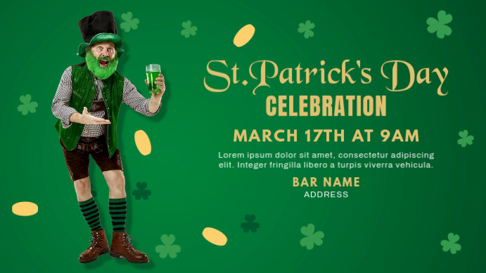 saint patrick's day Digital Display (16:9) template
