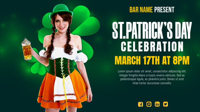 saint patrick's day Presentation (16:9) template