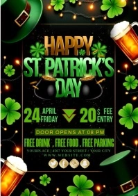 saint patrick's day flyer, A3 template