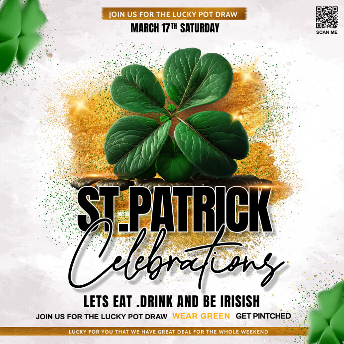 Saint Patrick's day Instagram post Wpis na Instagrama template