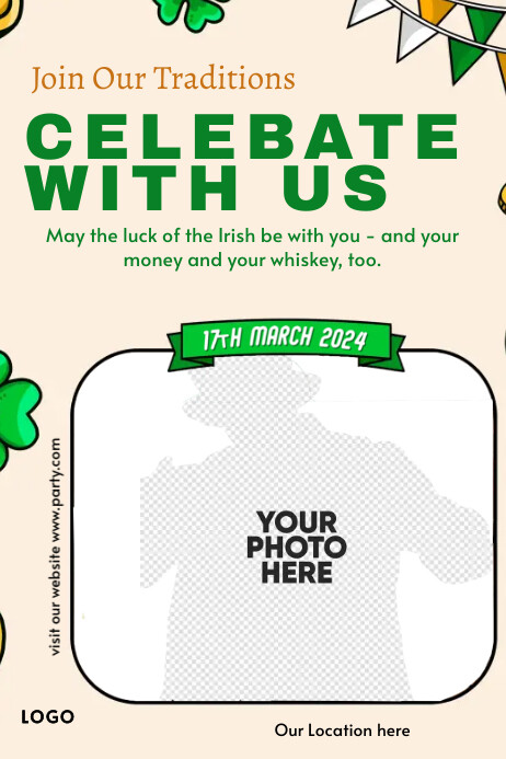 saint patrick's day invitation Plakat template