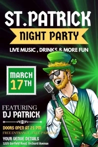 saint patrick's day party, saint patrick Poster template