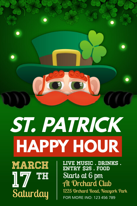 saint patrick's day party Poster template