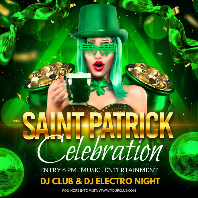 saint patrick's day party Wpis na Instagrama template