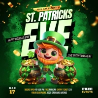 saint patrick's day party Instagram-Beitrag template