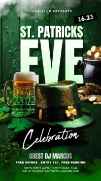 saint patrick's day party Instagram-verhaal template