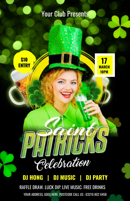 Saint Patrick's Day Party Flyer, Poster Template | PosterMyWall