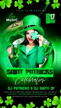 saint patrick's day party flyer Tampilan Digital (9:16) template