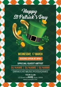 Saint Patrick's Day Party Flyer A6 template