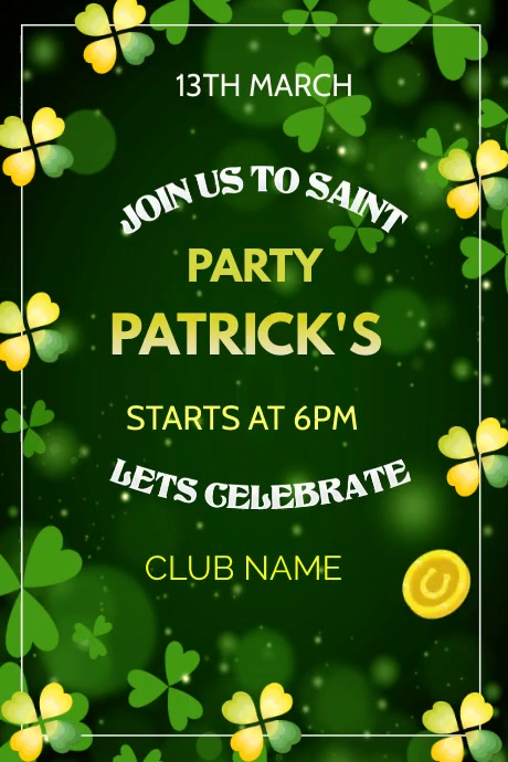 saint patrick's day poster template