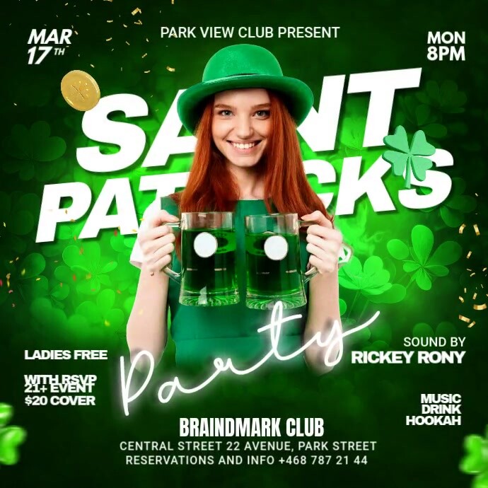 saint Patrick's Party celebration Wpis na Instagrama template